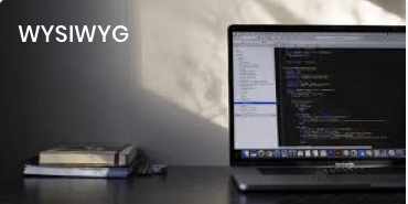 wysiwyg - A WYSIWYG editor is a system in which content (text and graphics) can be edited in a form like printed or displayed as a finished product.